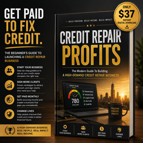 Credit Repair Profits book cover mockup